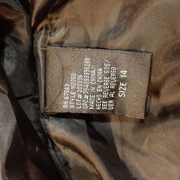 SL Fashions Black Formal Mini Dress w/Attached Scarf 14 GUC - Picture 3 of 11